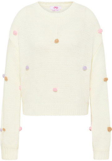 MYMO Sweter  fioletowy / różowy / pełnobiały