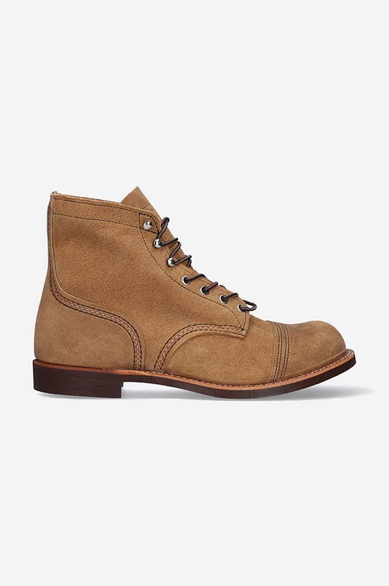 Red Wing buty zamszowe Iron Ranger męskie kolor beżowy 8083