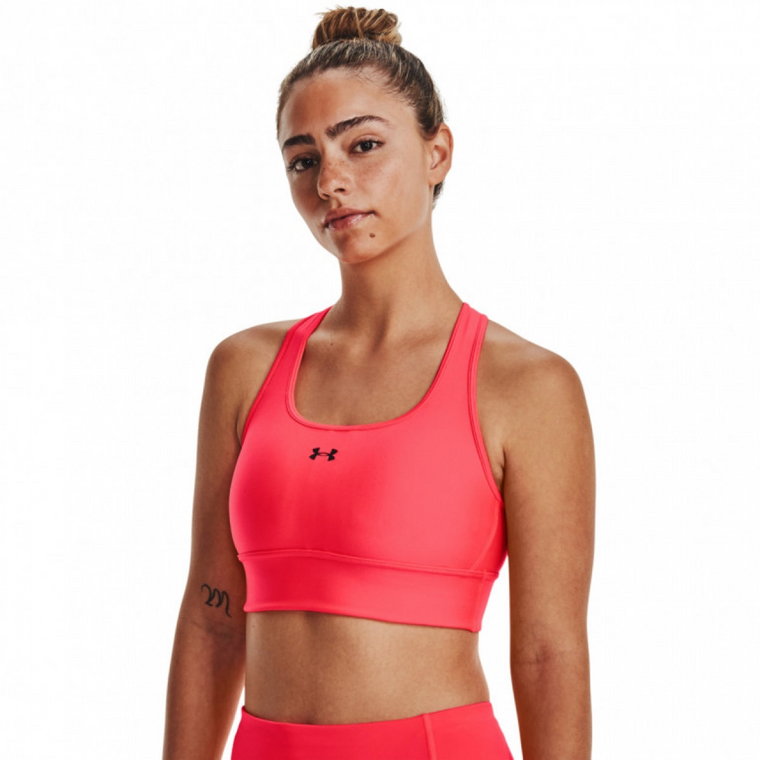 Biustonosz treningowy Under Armour Crossback Longline - łososiowy