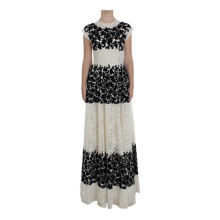 Floral Lace Ricamo Long Ball Maxi Dress Dolce & Gabbana