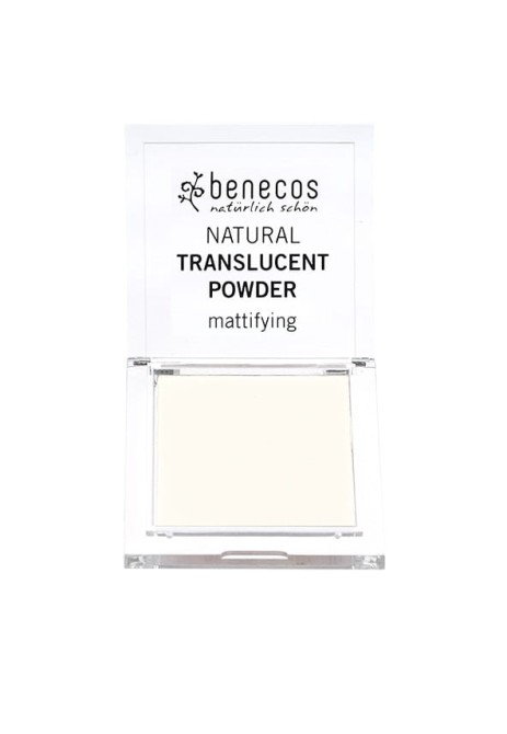 Benecos Natural Translucent Mattifying Powder naturalny transparentny puder matujący Mission Invisible 6.5g