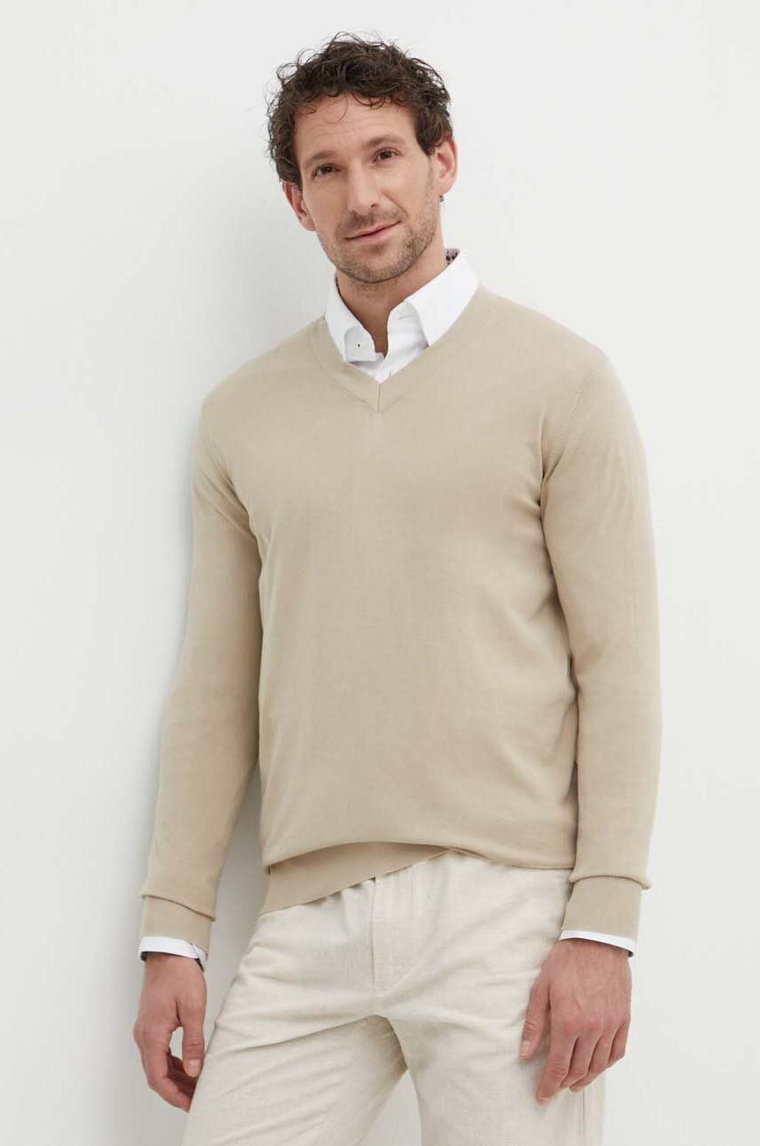 Liu Jo sweter bawełniany kolor beżowy lekki