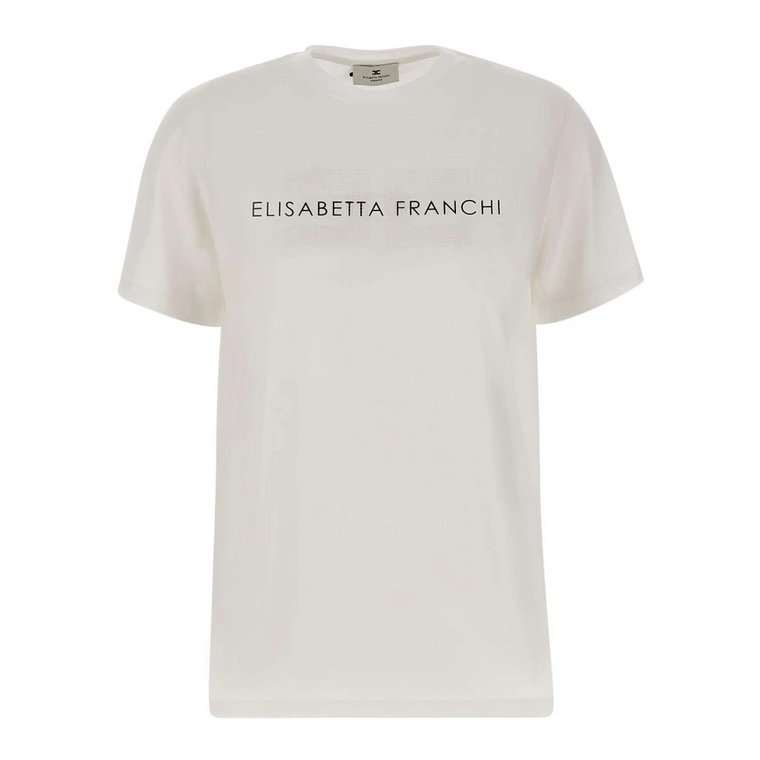 Białe T-shirty i Pola Elisabetta Franchi