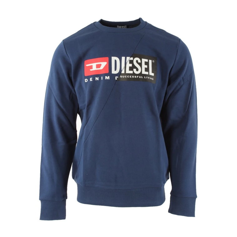 Niebieski Sweter z Bawełny dla Mężczyzn Diesel
