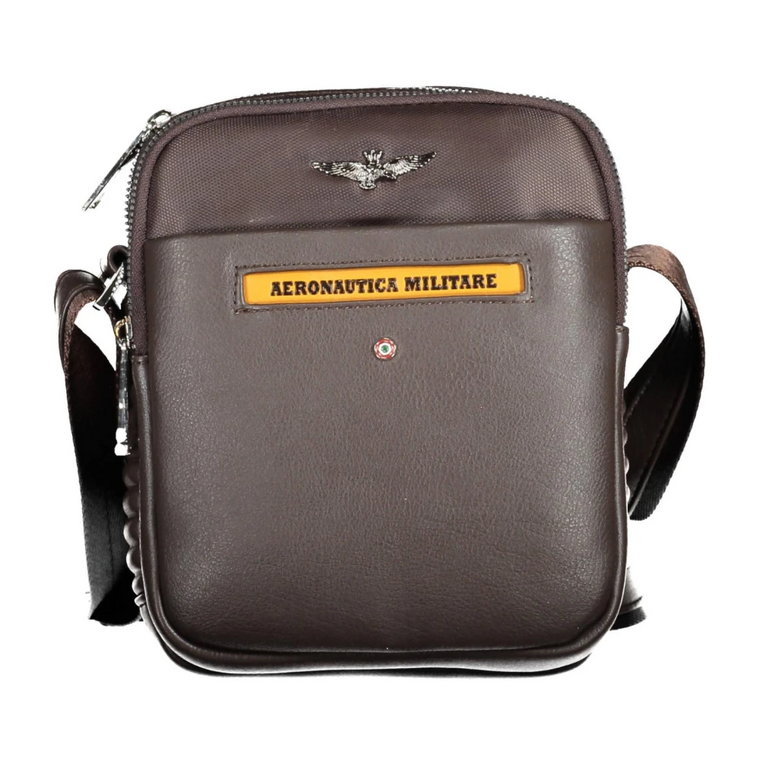 Brown Polyester Shoulder Bag Aeronautica Militare