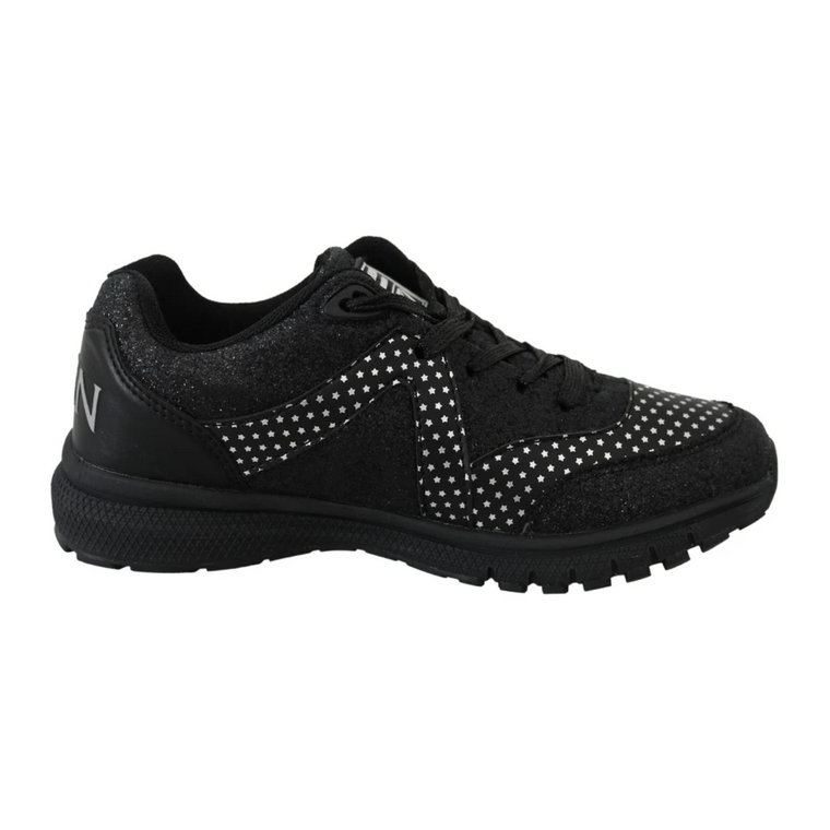 Black Polyester Runner Jasmines Sneakers Shoes - Authentic Plein Sport Womens Plein Sport