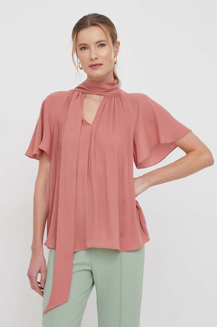 Lauren Ralph Lauren bluzka damska kolor różowy gładka