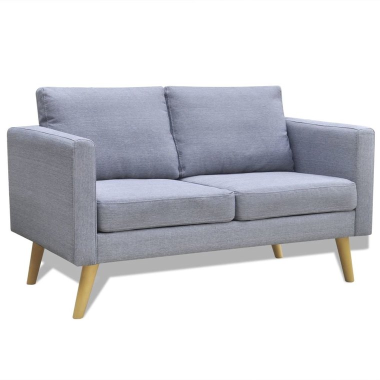 Sofa vidaXL, 2-osobowa, jasnoszara, 116 x 70 x 73 cm