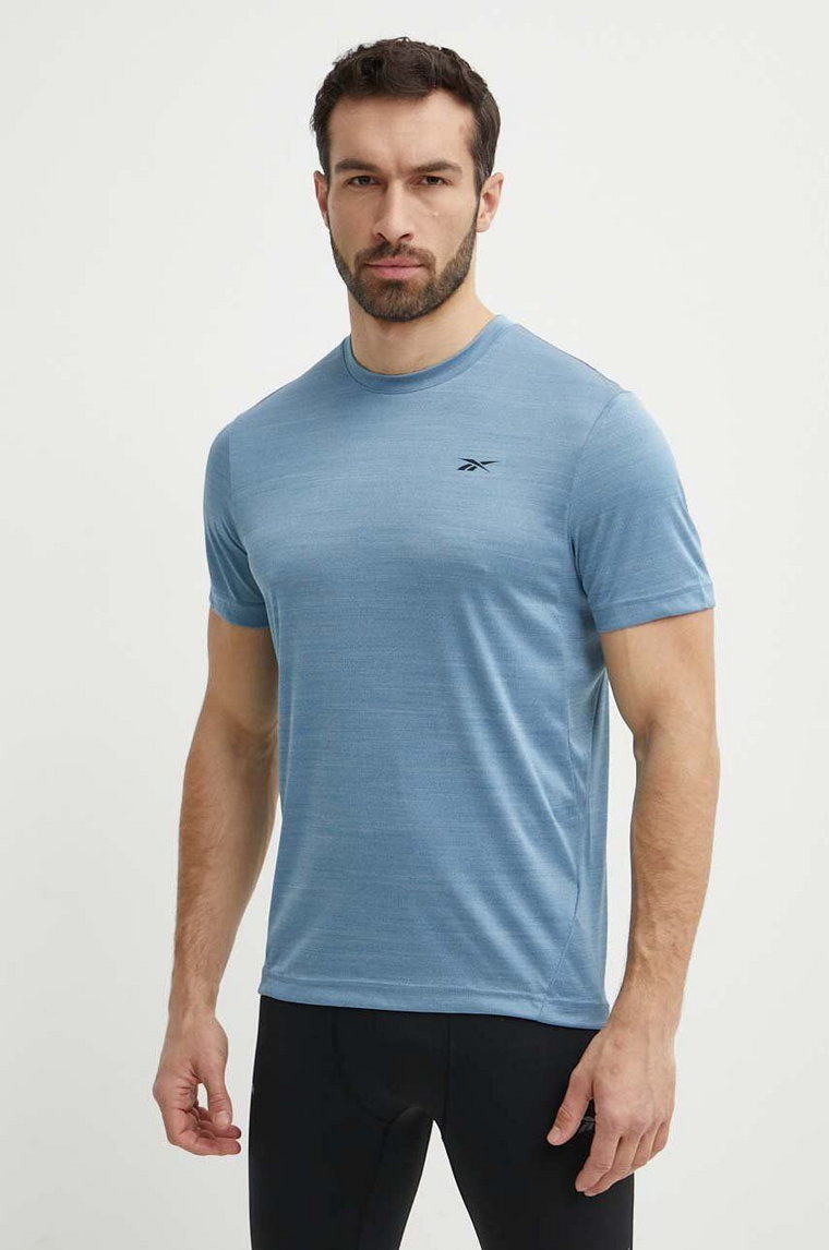 Reebok t-shirt treningowy Athlete 2.0 kolor niebieski melanżowy 100075791