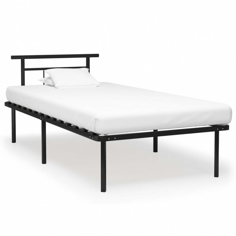 Rama łóżka, czarna, metalowa, 100 x 200 cm kod: V-324823