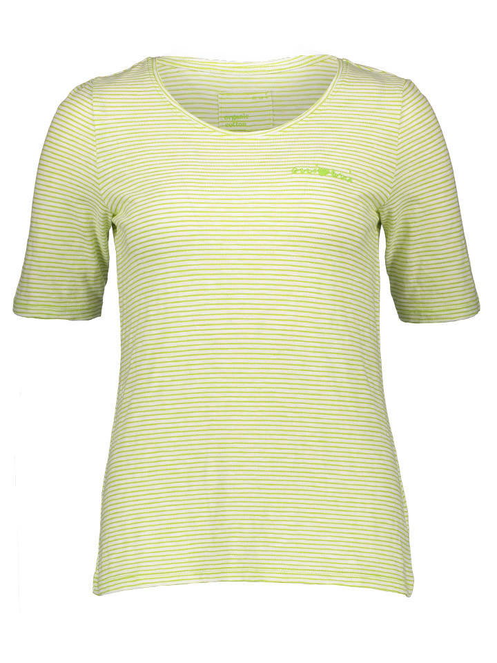 Oui Koszulka w kolorze zielono-białym