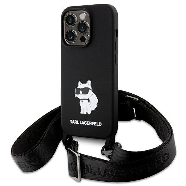 Karl Lagerfeld KLHCP15LSCBSCNK iPhone 15 Pro 6.1" hardcase czarny/black Crossbody Silicone Choupette