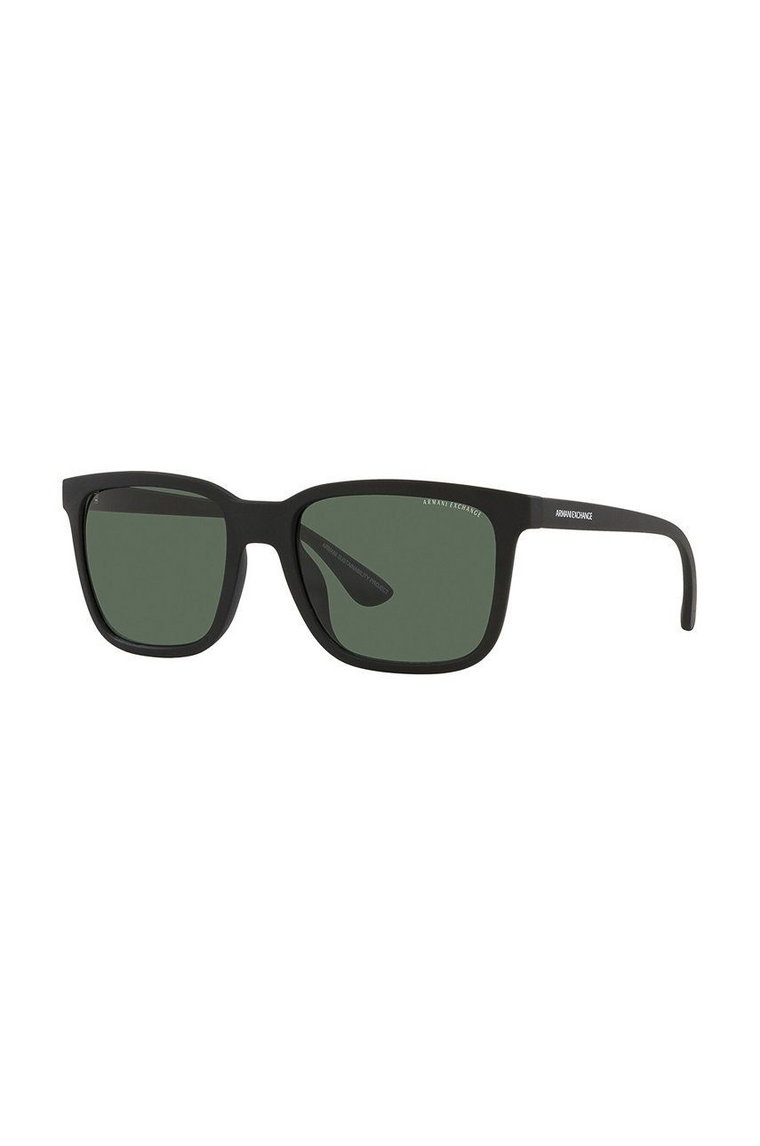 Armani Exchange Okulary przeciwsłoneczne 0AX4112S męskie kolor czarny