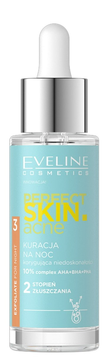 Eveline Perfect Skin Acne Kuracja na noc z 10% kwasami