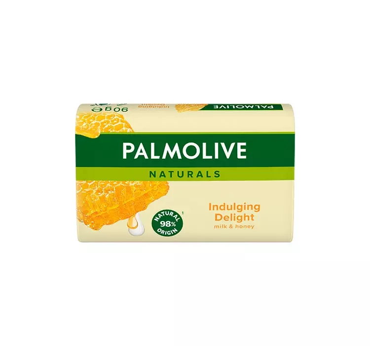 PALMOLIVE NATURALS INDULGING DELIGHT MILK & HONEY MYDŁO W KOSTCE DO TWARZY, DŁONI I CIAŁA 90G