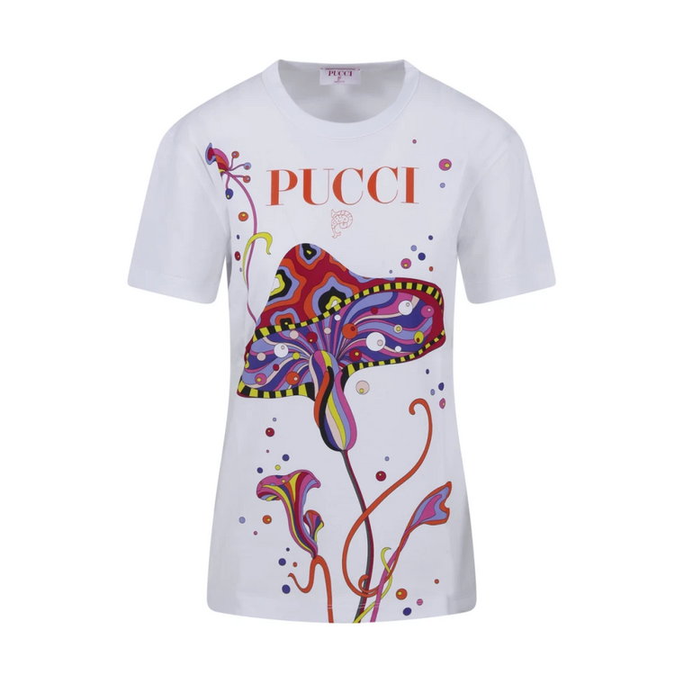 100 Biały S.s. T-Shirt Emilio Pucci