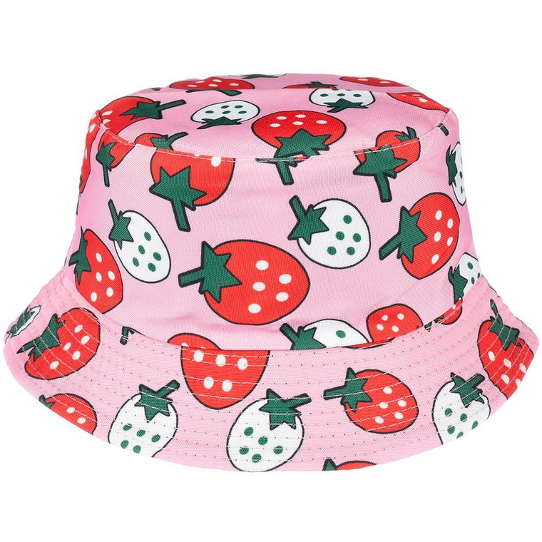 Truskawki dwustronny kapelusz dziecięcy bucket hat KAP-MD