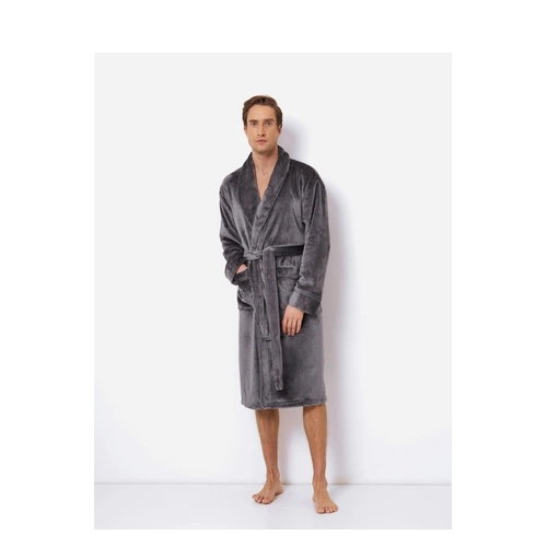 Szlafrok Aruelle Henry bathrobe M Szary (5907479343001). Szlafroki męskie