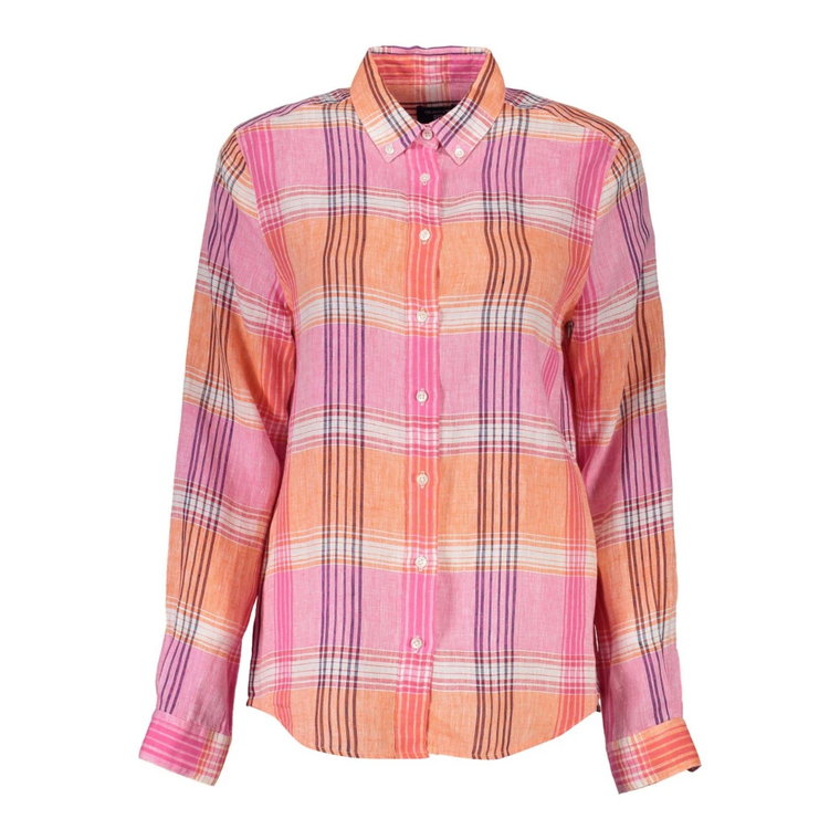 Koszula Damska w Kolorze Różowym z Lnu Gant