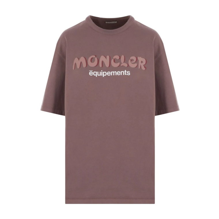 T-shirt z jerseyu w kolorze śliwkowym Salehe Bembury Moncler