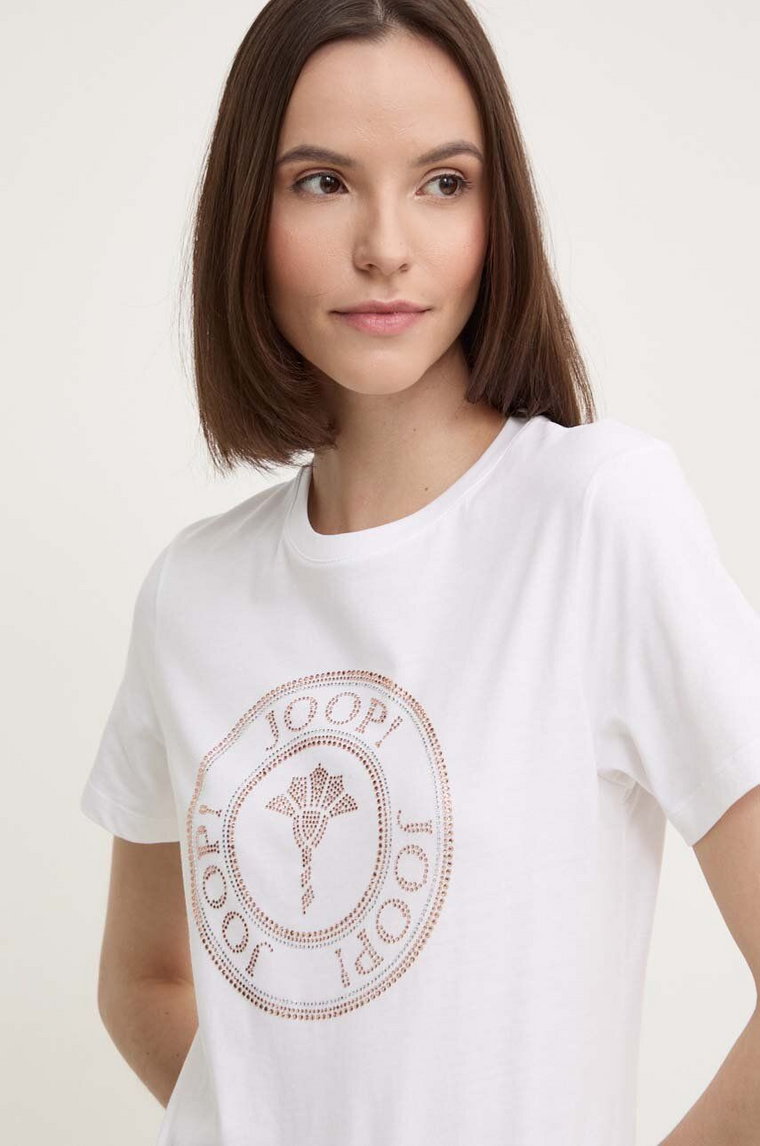 Joop! t-shirt bawełniany damski kolor biały 30042942
