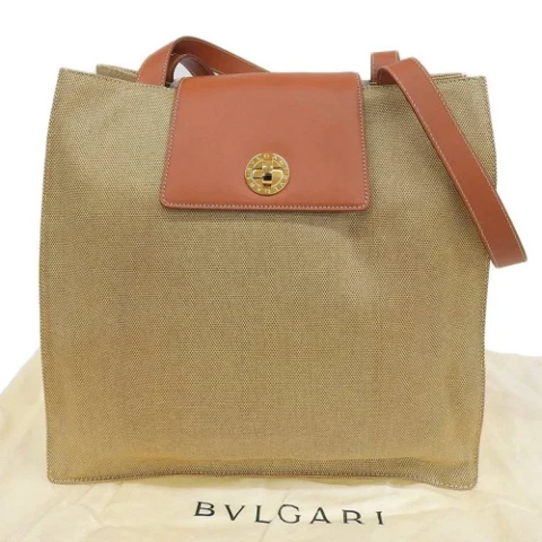 Pre-owned Canvas shoulder-bags Bvlgari Vintage
