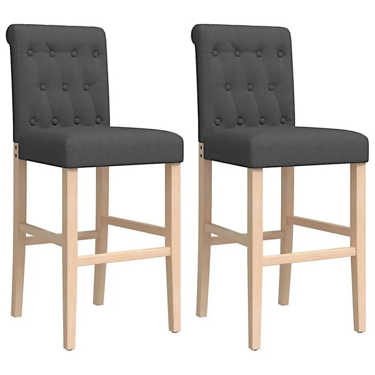 Ciemnoszary zestaw dwóch krzeseł barowych - Rigotta 8X