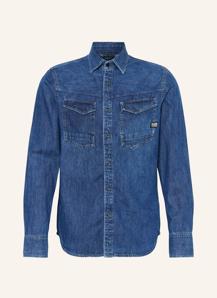 G-Star Raw Jeansowa Koszula Wierzchnia blau