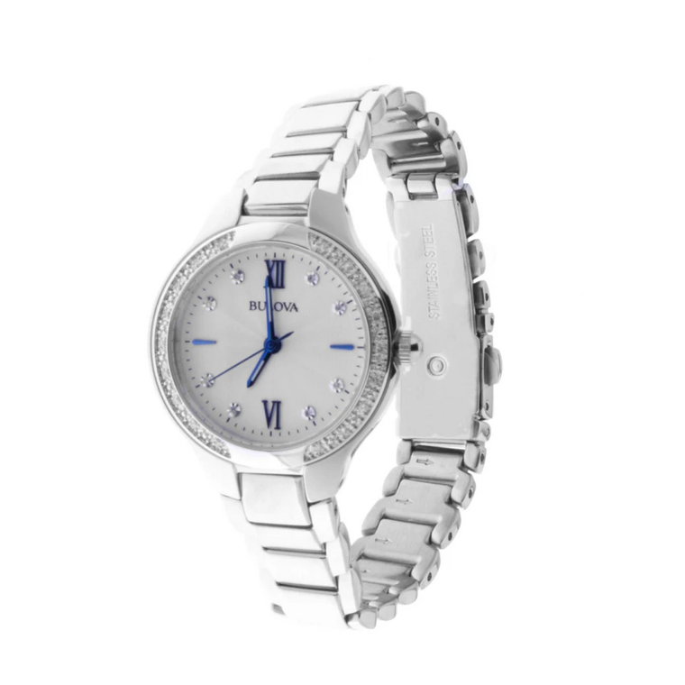 Klasyczny Zegarek Damski z Diamantowymi Akcentami Bulova