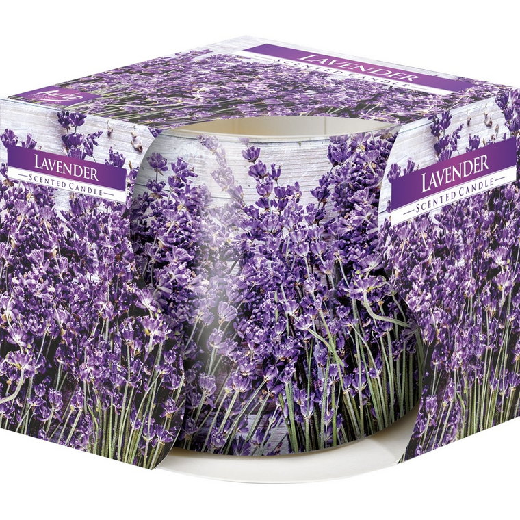 Świeczka zapachowa w szkle Lavender 100 g, 7,2 cm