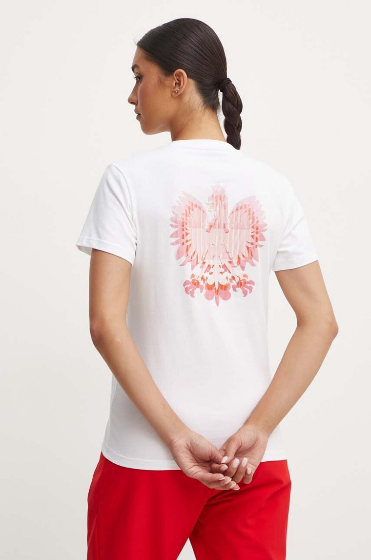 adidas Performance t-shirt Olympic damski kolor biały JF6711