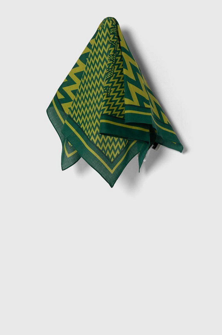 Lanvin apaszka bawełniana kolor zielony wzorzysta