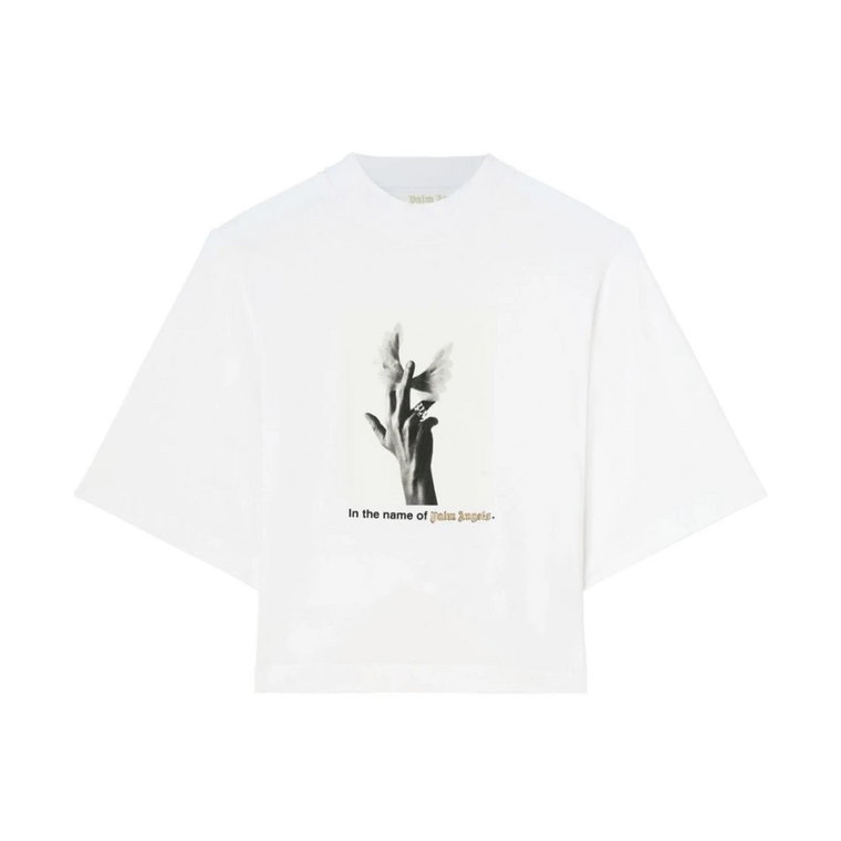 Biała koszulka dla kobiet - Stylowa i wygodna Palm Angels
