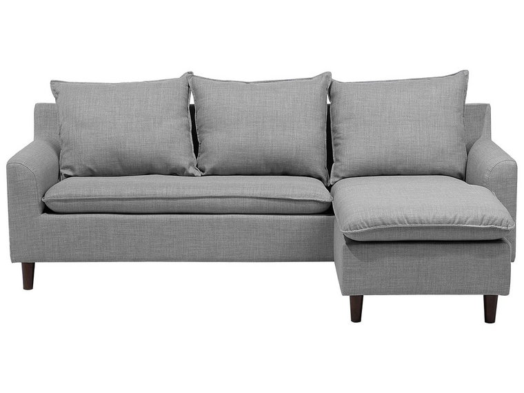 Sofa narożna BELIANI Elvenes, szara, 69x206x140 cm