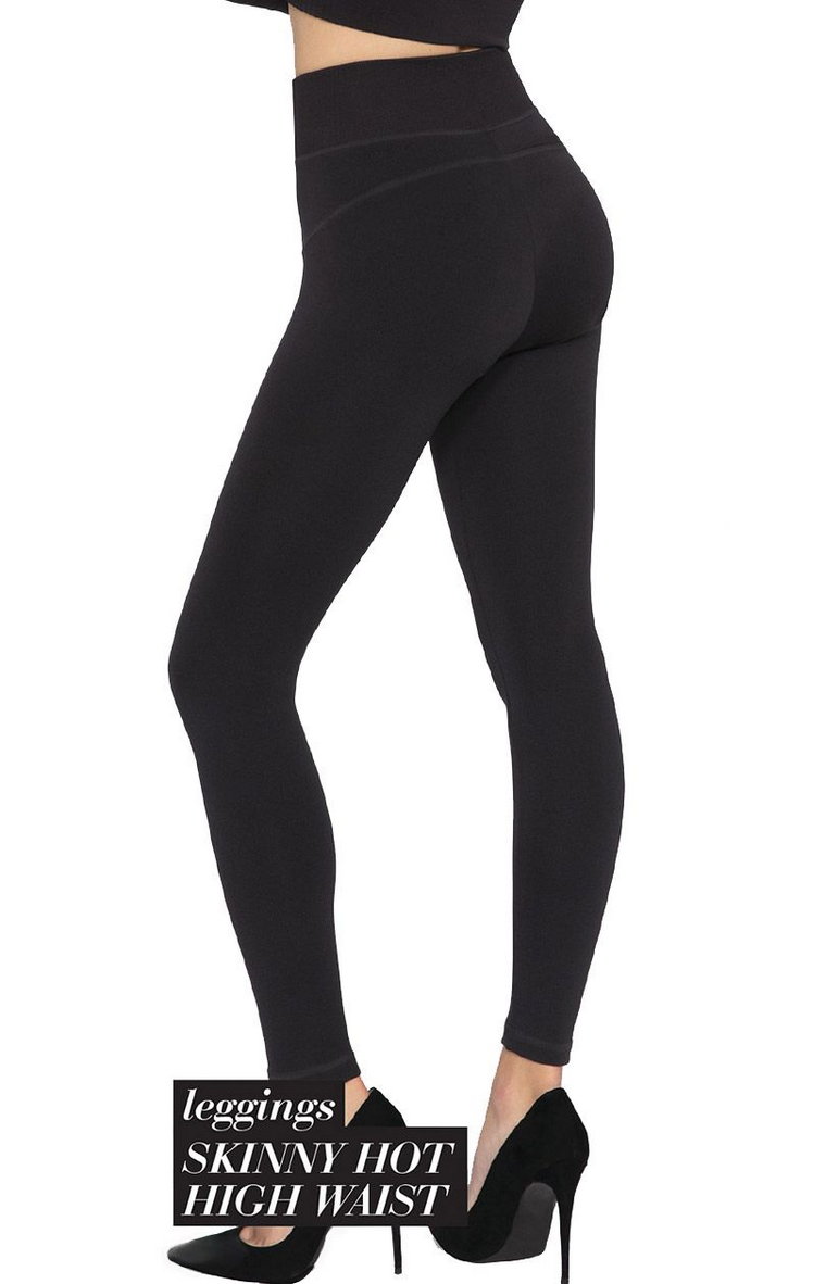 Gatta czarne legginsy z wysokim stanem 44755S Skinny Hot High Waist, Kolor czarny, Rozmiar S, Gatta