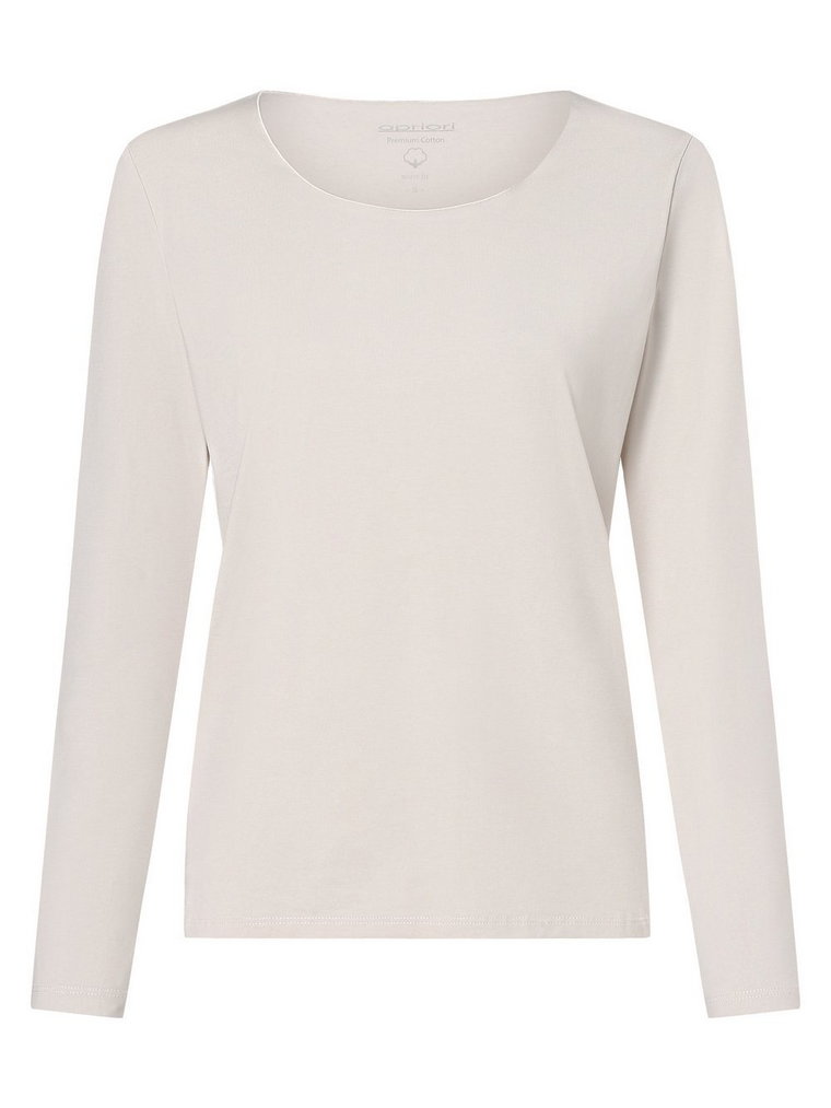 Apriori - Damska koszulka z długim rękawem, biały