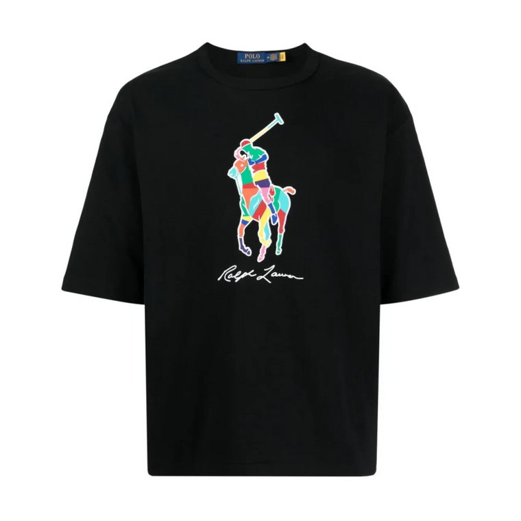 Koszulka z nadrukiem 'Big Pony' z bawełny Ralph Lauren