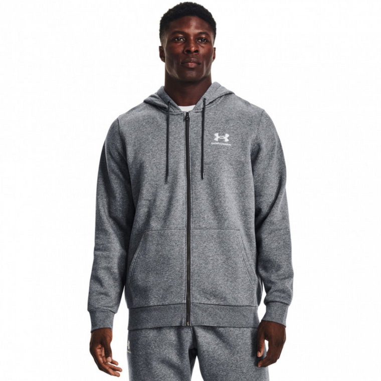 Męska bluza dresowa rozpinana z kapturem Under Armour UA Icon Fleece FZ Hood - szara