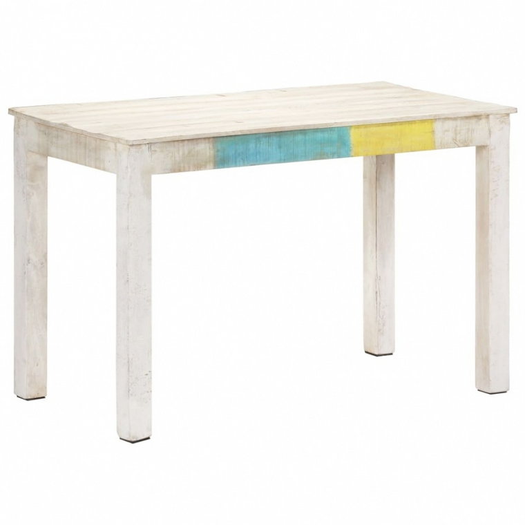 Stół jadalniany, biały, 120x60x76 cm, lite drewno mango kod: V-323557