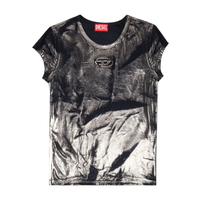 Czarne T-shirty i Pola Diesel