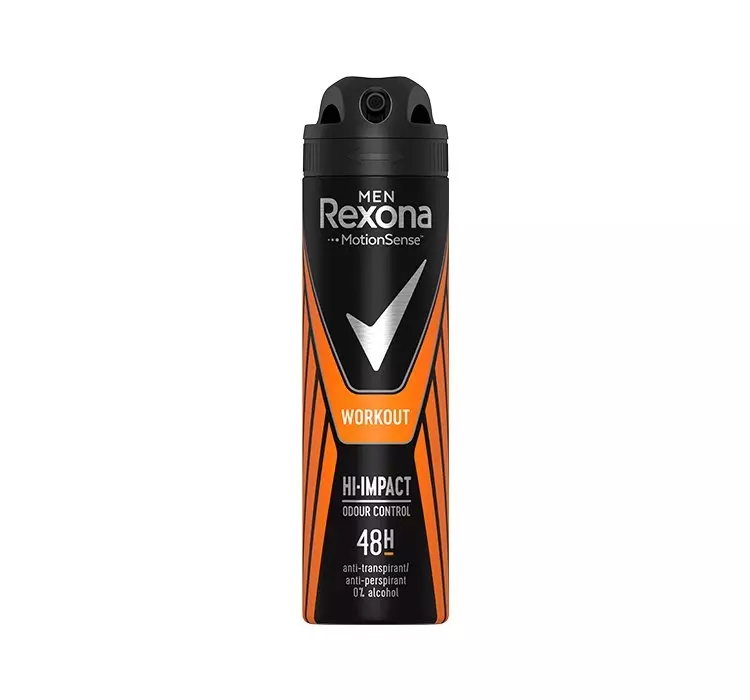 REXONA MEN WORKOUT HI IMPACT ANTYPERSPIRANT W AEROZOLU DLA MĘŻCZYZN 150ML