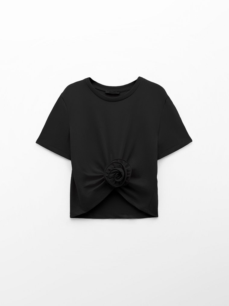 T-SHIRT ROSE BLACK