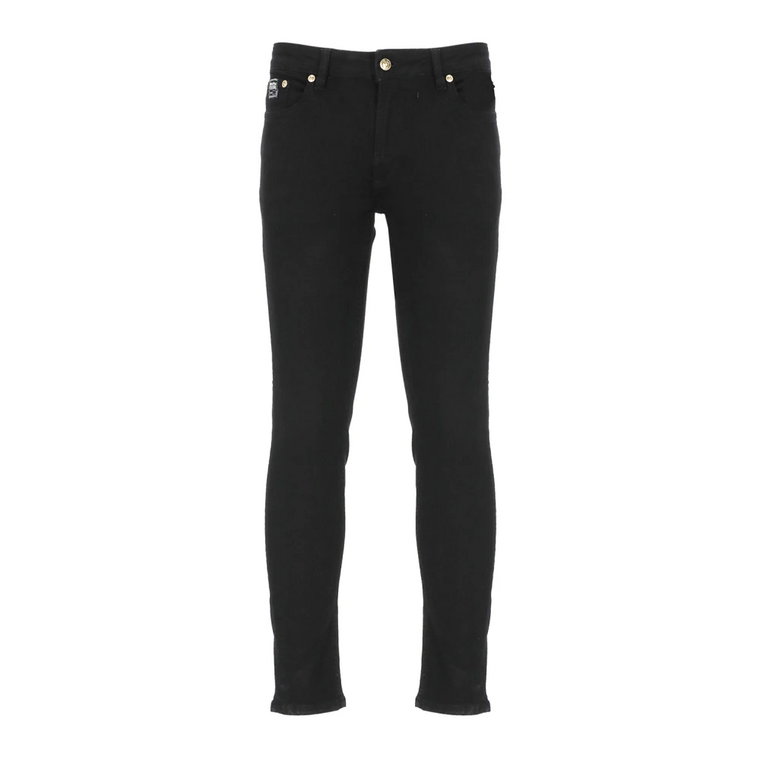 Czarne bawełniane jeansy dla mężczyzn Versace Jeans Couture