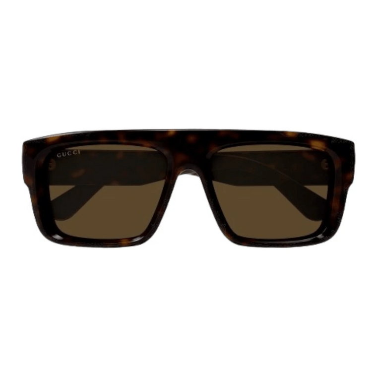 Stylowe brązowe okulary przeciwsłoneczne Gucci