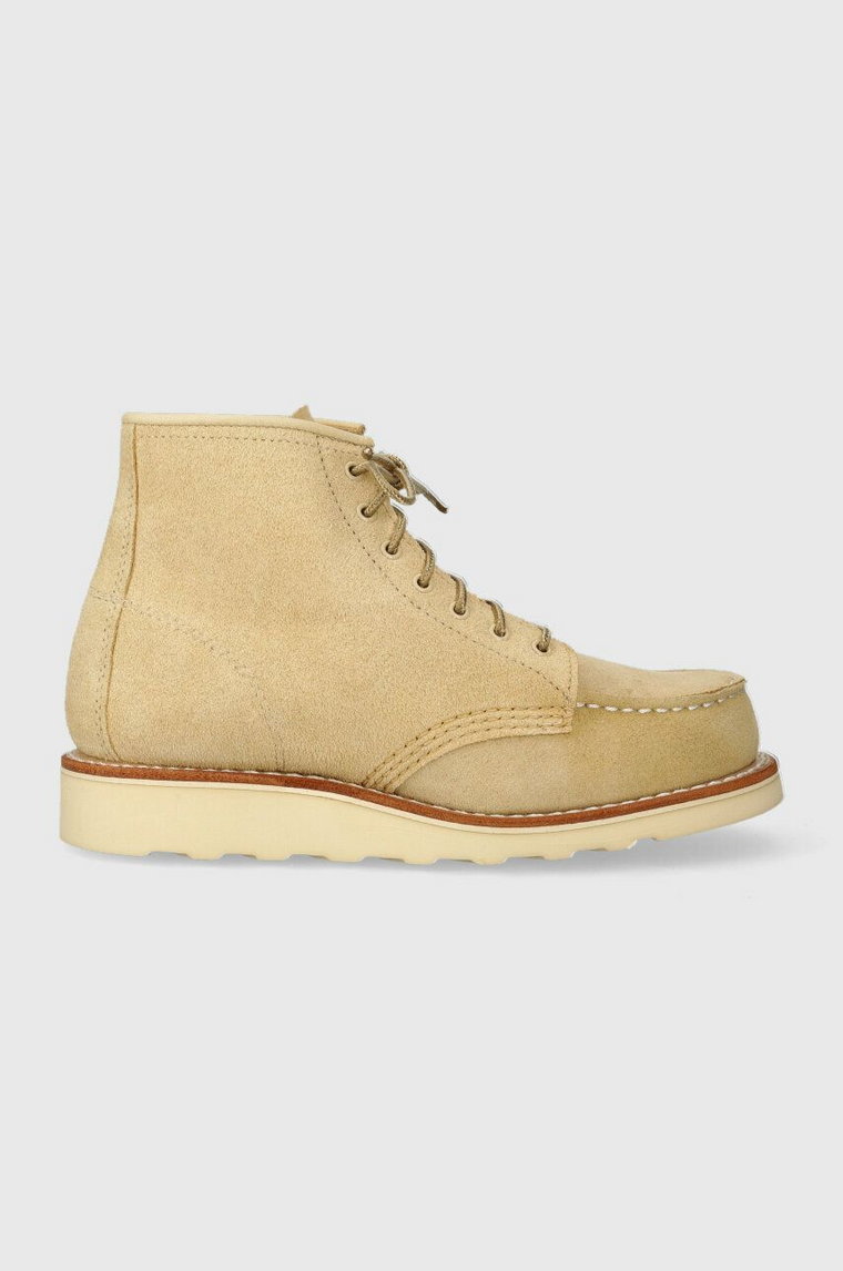 Red Wing buty zamszowe 6-inch Moc Toe męskie kolor czarny 3328