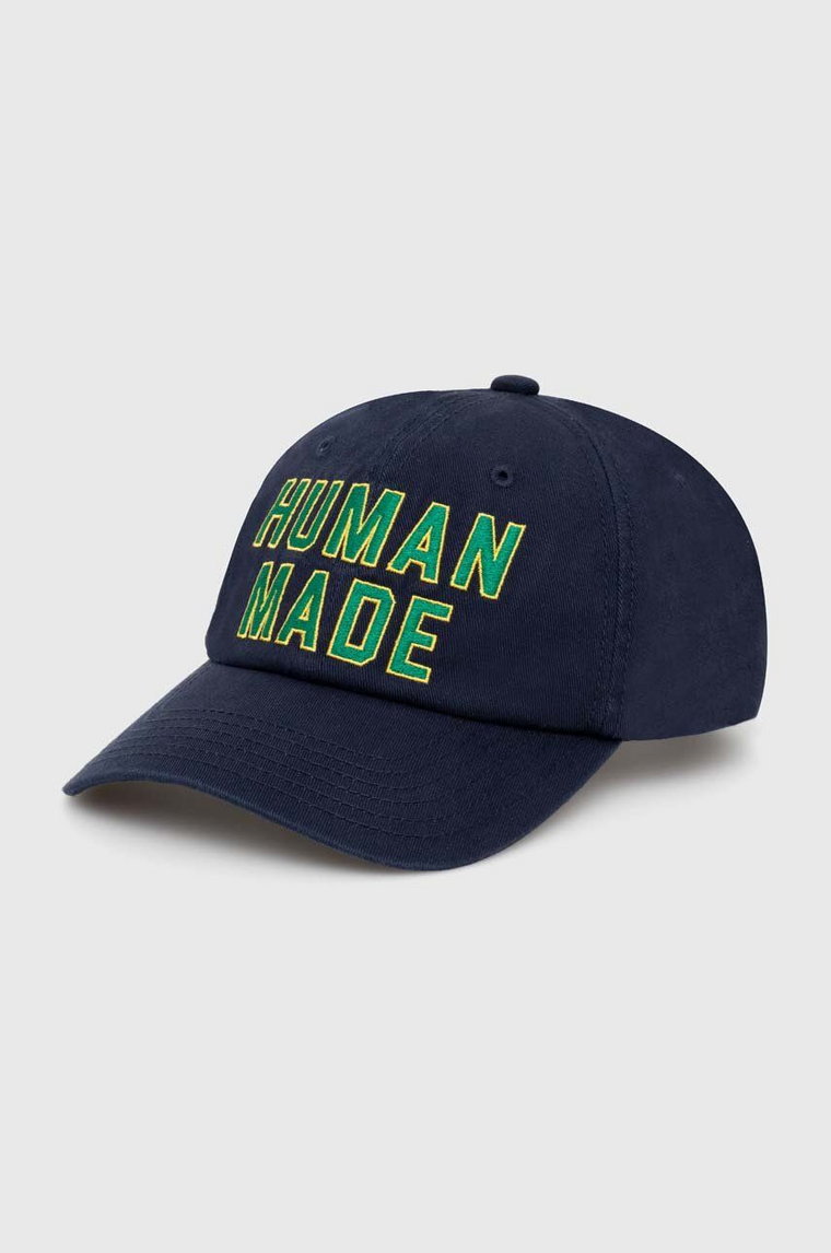 Human Made czapka z daszkiem bawełniana 6 Panel Cap kolor granatowy z aplikacją HM27GD012