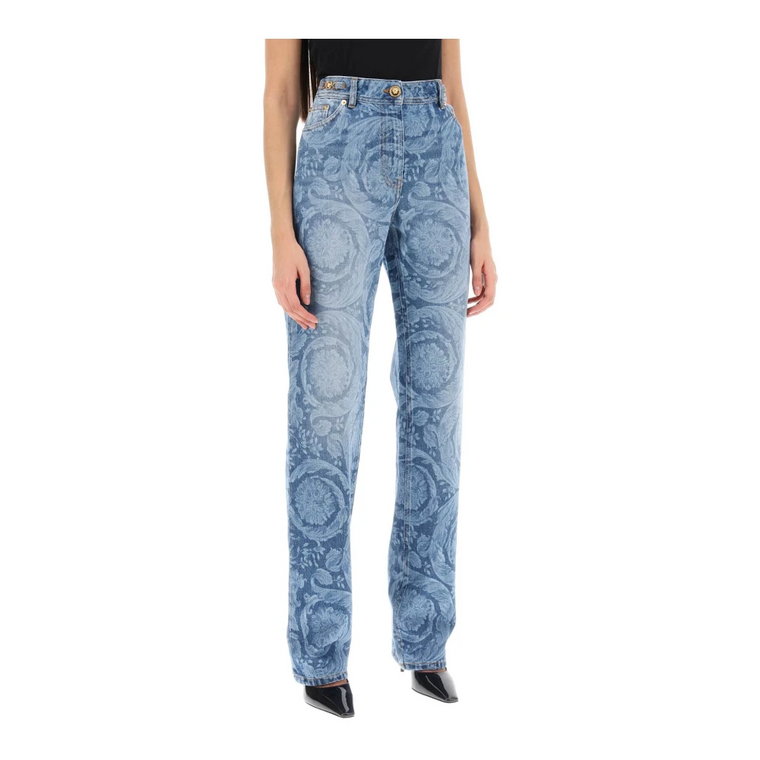 Barocco Straight Leg Jeans Versace