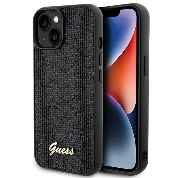 Guess GUHCP14SPMSDGSK iPhone 14 / 15 / 13 6.1" czarny/black hardcase Disco Metal Script