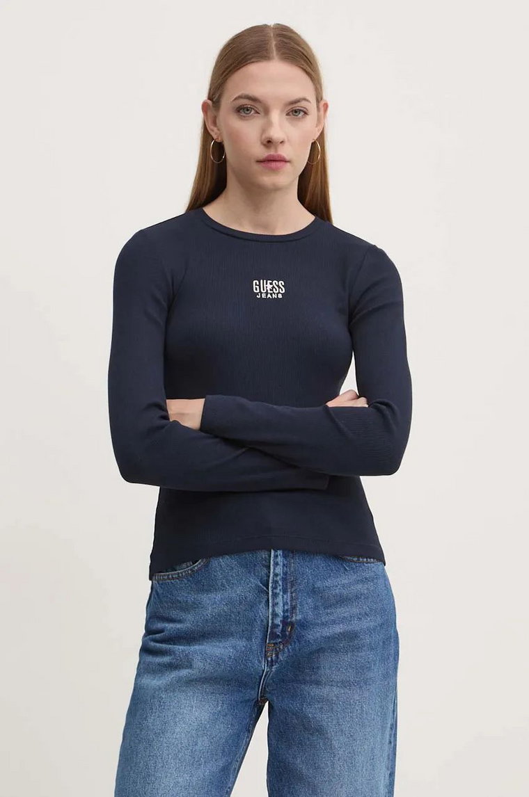 Guess Jeans longsleeve damski kolor granatowy W4BI59 KA0H1