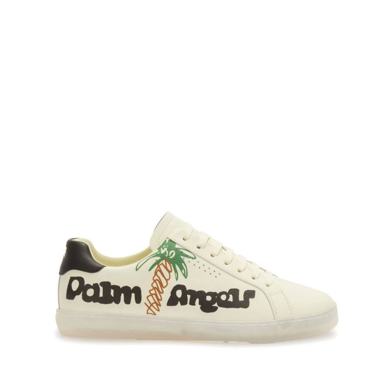 Żółte skórzane trampki Palm One Palm Angels